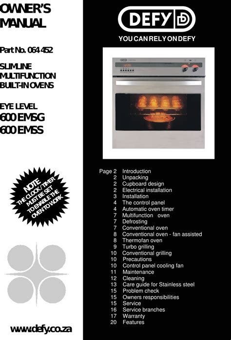 old defy gas stove electric oven manual